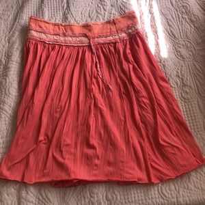 Free People Vintage Boho Lace Trim Skirt